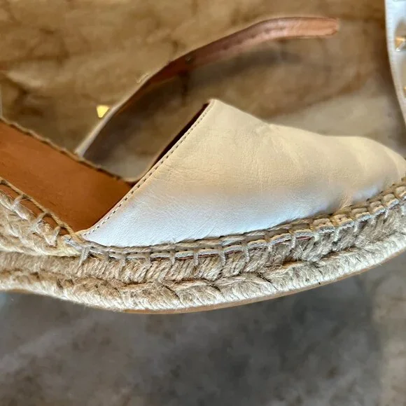 Maypol Made in Spain Leather Studded Wedge Espadrille - Picture 8 of 14
